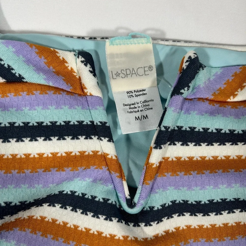 L Space Over the Moon Lee Lee Bralette & Frenchi Bitsy Bottom Bikini Set Sz M